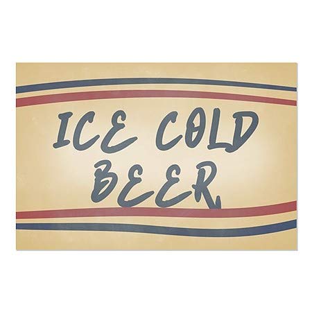 CGSignLab | בירה קרה קרח -פסי נוסטלגיה נצמד חלון | 36 x24
